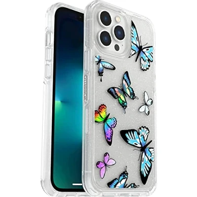 Immagine di OtterBox cover per iPhone 13 Pro Max/iPhone 12 Max, Symmetry, resistente a shock e cadute, sottile, testata 3x vs le norme anti caduta MIL STD 810G, Butterfly