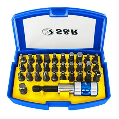 Immagine di S&amp;R Inserti Giravite Punte per Avvitatore Trapano e Cacciavite Professionali Set 32 Bits. Portainserti Magnetico