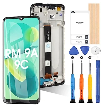 Immagine di Schermo per Xiaomi Redmi 9A/Redmi 9C/Redmi 10A Display LCD Touch Digitizer Interno 9C M2006C3L Sostituzione Gruppo con Strumenti (Nero Cornice)