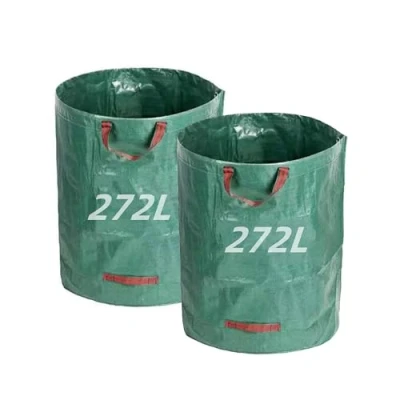 Immagine di NestNook sacchetti per rifiuti da giardino, 272 l x 2 pezzi, resistenti, con manici (272 ciascuno), riutilizzabili giardino rifiniture, erba e foglie