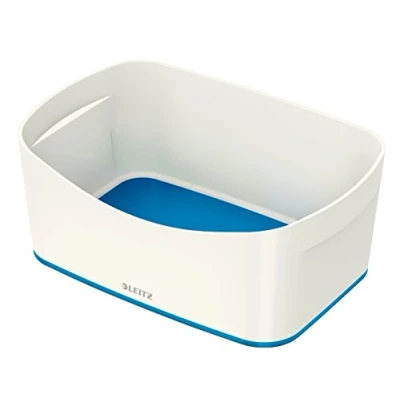 Immagine di Leitz mybox, Contenitore con coperchio, grande, materiale opaco a ciotola Große Aufbewahrungsschale Weiß/Blau Metallic