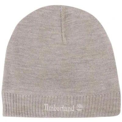 Immagine di Timberland Knit Logo Beanie Basco, Light Grey HTHR, OS Uomo