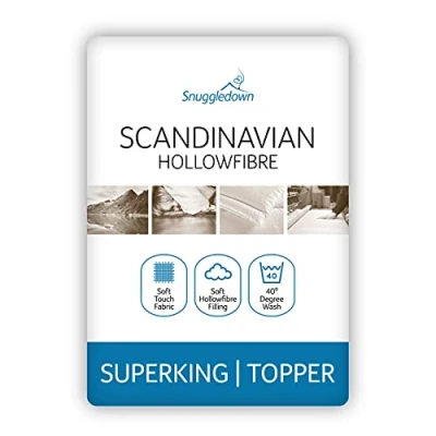 Immagine di Snuggledown 6725SNG02 Coprimaterasso scandinavo Super King, Microfibra, Bianco, Superking