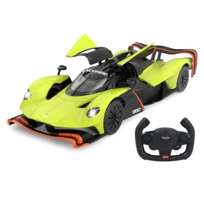 Immagine di JAMARA Aston Martin Valkyrie AMR Pro 1:14, porta manuale da 2,4 GHz, licenza ufficiale, interno fedele ai dettagli, verniciatura originale, parabrezza trasparente, luce LED, auto RC