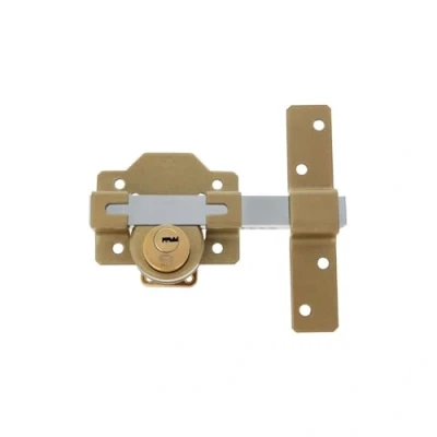 Immagine di Amig Serratura da sovrapposizione con cilindro rotondo interno ed esterno Mod. 40 105 x 170 mm di sicurezza chiave Include 5 chiavi a maglia Acciaio Martelio