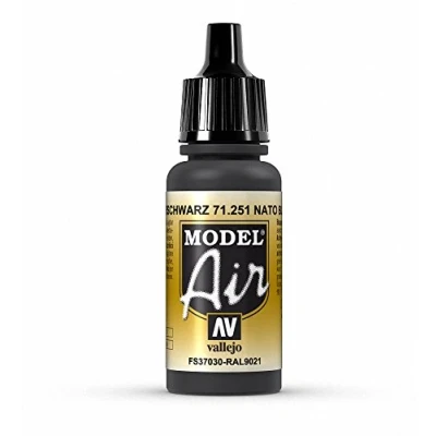 Immagine di Vallejo Model Air Colore Acrilico, Nero (Nato Black), 17 ml