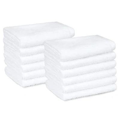 Immagine di Amazon Basics cotone Asciugamano per il viso,12unità, Bianco, 30 x cm