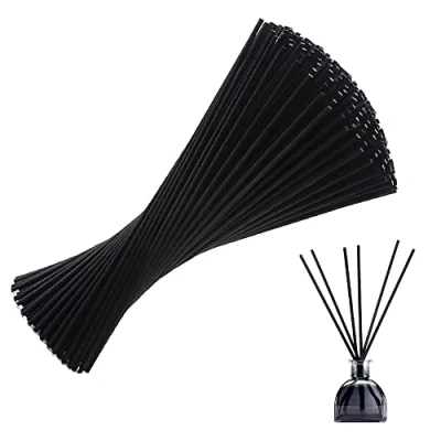 Immagine di WUDZ 200 Pezzi Bastoncino Diffusore, Bastoncini per Profumatori, in Legno di Rattan Naturale, Diffusore a Bastoncini, Casa, Ufficio, Albergo (25cm*3mm, Nero)