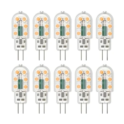 Immagine di Klighten G4 LED Lampadina, 10 Pezzi 3W Lampada, AC/DC 12V Equivalenti a 25W Lampada Alogena, Bianco Caldo 3000K
