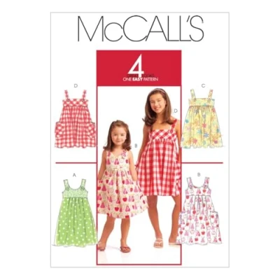 Immagine di McCall Modelli M5613 Dimensione CCE 3 4 5 6 per Bambini/Abiti Ragazze, Confezione da 1, Bianco