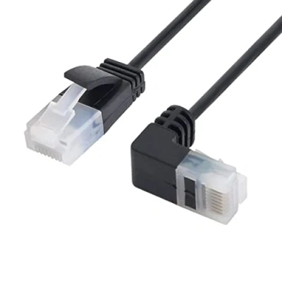 Immagine di chenyang cavo ethernet 8P8C STP Cat 5e inclinato a 90 gradi verso il basso su dritto