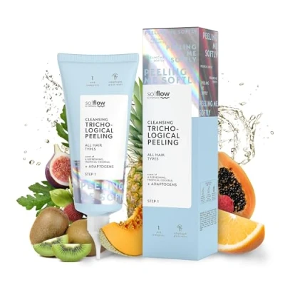 Immagine di So!Flow Peeling Rinnovamento del Cuoio Capelluto con Acido Glicolico ed Estratti di Frutta Trattamento Tricologico Nutriente per un più Sano