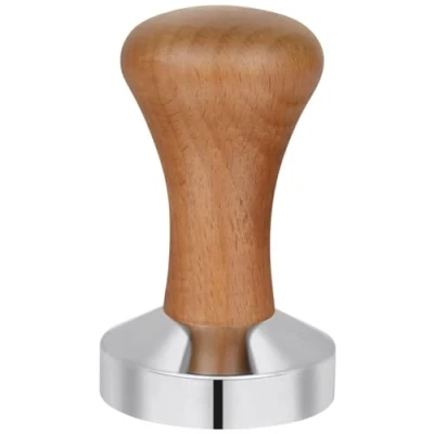 Immagine di Vicloon caffè Tamper, Pressino per 51mm Tamper Caffe con Base in Acciaio Inox Manico Legno, Espresso La Pressatura, Accessori Barista