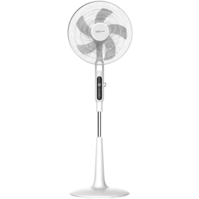 Immagine di Ventilatore a Piantana 65 Watt con Telecomando Timer Metallo ABS 5 Pale 10 Velocità Diametro 40 Oscillazione Inclinazione Altezza Regolabile (Bianco)