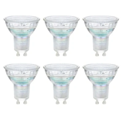 Immagine di Amazon Basics Faretto professionale a LED GU10 da 4,9 W (equivalenti 50 W), bianco freddo, Dimmerabile (confezione 6 pezzi)