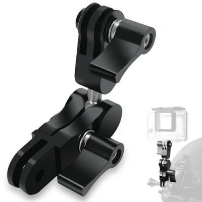 Immagine di Supporto per giunto sferico, in alluminio, girevole a 360, con chiave inglese, compatibile GoPro Hero 11/10/9/8/7/6/5/4, Session, SJCAM, Yicam e la maggior parte delle fotocamere Action
