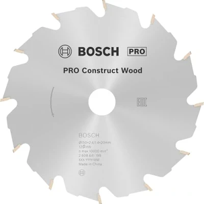 Immagine di Bosch Accessories Construct Wood 2608641199 Lama circolare in metallo duro 150 x 20 2.4 mm Numero di denti: 12 1 pz.