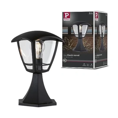 Immagine di Paulmann Classic 94393 Lampada da parete E27 12.00 W Trasparente, Nero