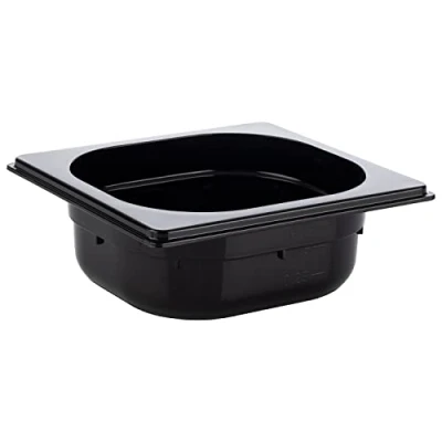 Immagine di APS 82076 GN 1/6 Contenitore Gastronorm, in policarbonato, dimensioni 160 x mm, altezza 65 mm/volume 1 litro, nero