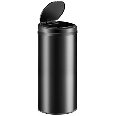 Immagine di Monzana® Cestino a Sensore incl. Cavo di Ricarica Acciaio Inox Display LED Touchless Pattumiera Smart Raccolta Differenziata
