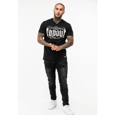 Immagine di Tapout Normale Passform Crashed Tshirt con stampa, Uomo, Taglia: Large, Black white