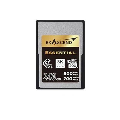 Immagine di Exascend Scheda CFexpress Essential di tipo A da 120 GB, 180 240 lettura sostenuta 800 MB/s, compatibile con Sony a1 / a7S III a7 IV FX3 FX6 (240 GB)