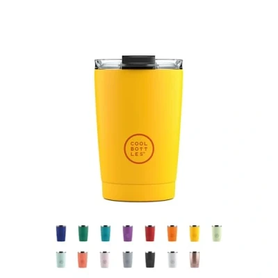 Immagine di Cool Bottles Tumbler Bicchiere Termico in Acciaio Inossidabile 330 ml Vivid Yellow Tazza da Caffè Coperchio Ermetico Bevande Fredde 10 ore e Calde 5 Finitura Antimacchia