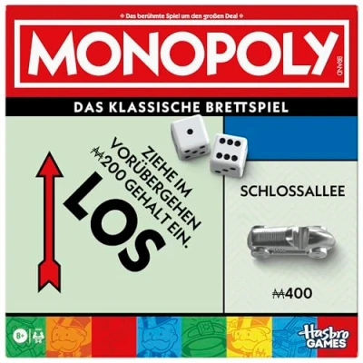Immagine di Monopoly Gioco da tavolo con vano portaoggetti e personaggi più grandi Versione tedesca