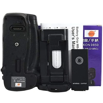 Immagine di DSTE, impugnatura con supporto per batteria MB D18 Nikon D850, telecomando remoto ad infrarossi
