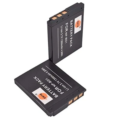 Immagine di Confezione da 2 batterie di ricambio NP BD1 FD1 DSTE compatibili con Sony DSC G3, T2, T70, T75, T77, T90, T200, T300, T700, T900