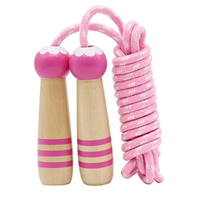 Immagine di Corda per Saltare Bambini, 2,6m Skipping Rope Kids, Salto della in Cotone Regolabile Ragazzi e Ragazze