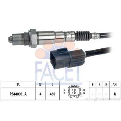 Immagine di FACET 10.8256 Sonda lambda Made in Italy OE Equivalent riscaldato, planare, Filettatura prelubrificata 4 HYUNDAI: i20 I Hatchback