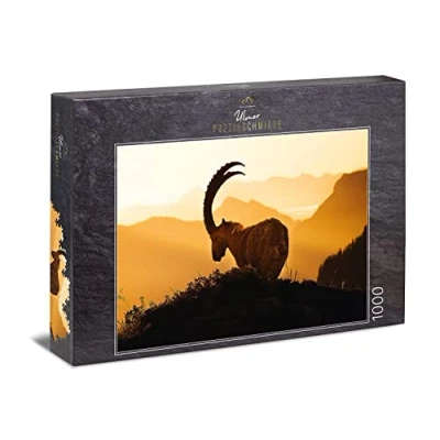 Immagine di Ulmer Puzzleschmiede puzzle con animali &quot;re delle Alpi&quot; classico da 1000 pezzi Made in Germany impressionante di dalle Alpi
