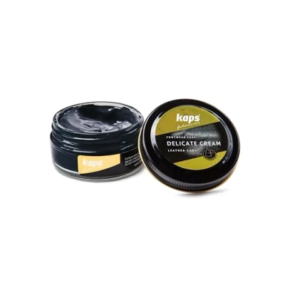 Immagine di Kaps Crema per la Cura delle Scarpe, Intensiva e Nutrimento Pelle, Delicate, 70 Colori (117 Blu Navy)
