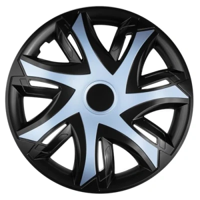 Immagine di NRM N Power Copricerchi Set completo 4 Copriruota Universali compatibili con Maggior Parte delle Marche e Cerchi (Blu/nero, 14&quot;)