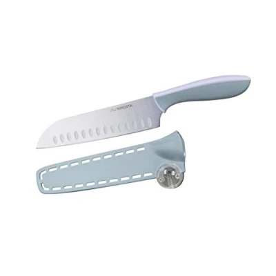 Immagine di Nirosta Coltello Santoku 18 30,5 cm Eversharp, polipropilene, elastomero, acciaio CCR+, colore grigio e malva, 1 pz.