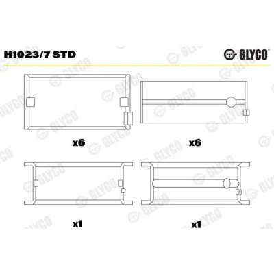 Immagine di GLYCO H1023/7 STD Cuscinetto albero a gomito