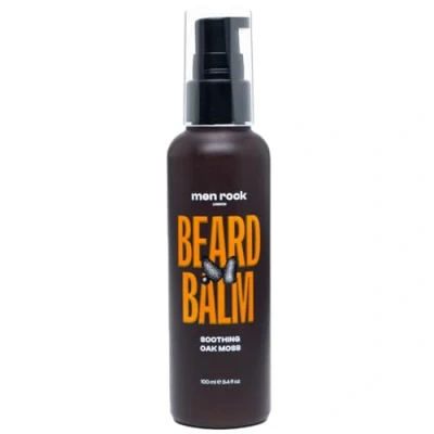 Immagine di Men Rock Balsamo Barba Lenitivo Conditioner Leave in e Ammorbidente, Idrata Condiziona la Pelle, Profumo di Muschio Quercia, 100ml