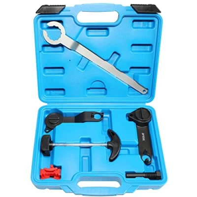 Immagine di DPTOOL Albero a camme Strumento di bloccaggio Timing, Attrezzi per la fasatura motore VAG EA211 1.0L 1.2L 1.4L 1.6L FSI TSI TFSI compatibile con VW Audi A3 / Golf VII