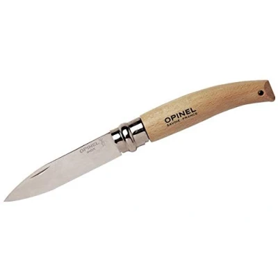 Immagine di Coltello Opinel Acciaio Inox N2 manico faggio lama 3 cm