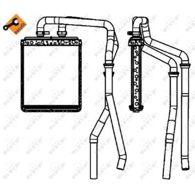 Immagine di NRF EASY FIT 54218 Radiatore Riscaldamento con materiale di montaggio