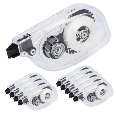 Immagine di Westcott e 743917 00 Rullo di correzione laterale, 10 pezzi, con strato bianco, m x 5 mm, preciso, altamente coprente scrivibile immediatamente