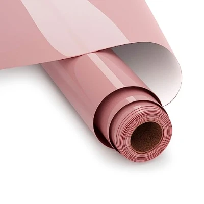 Immagine di UIOK Vinile Termoadesivo per Tessuti Oro Rosa, Termovinile 30.5 x 365.7cm Termoadesivo, HTV Rotolo Termico Cricut Fai da te T shirt, Tessuti,Facile Tagliare (Oro Rosa)