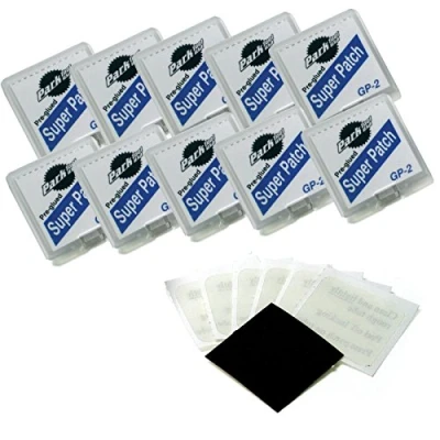 Immagine di Park Tool GP 2 Pre glued Super Patch Puncture Repair Kits (Pack of 10), Kit Pack Unisex, Trasparente, 10 x Packs
