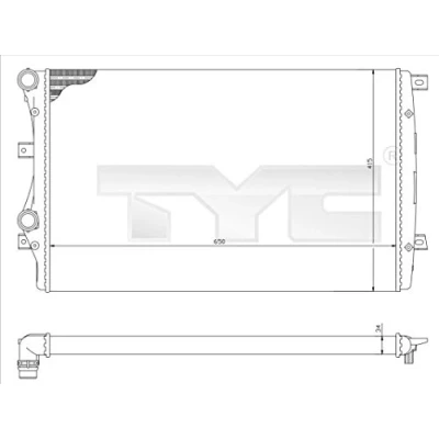 Immagine di Radiatore, Raffreddamento motore TYC 737 0017 R