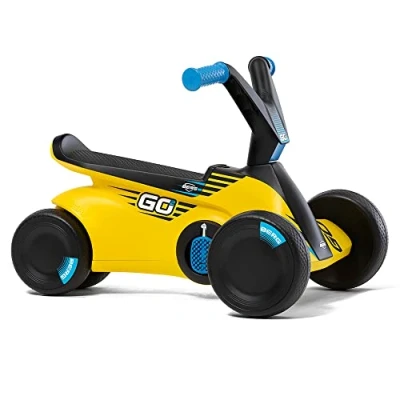 Immagine di BERG Toys GO2 Go kart 2 in 1, per bambini e bambini, interni ed esterni, 4 ruote, dai 10 ai 30 mesi, colore: giallo