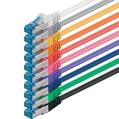Immagine di 1CONN 10 x 2,0 m CAT 6a Cavo di rete Ethernet Cable Lan Patch RJ 45 maschio SFTP GB/s pezzi colori