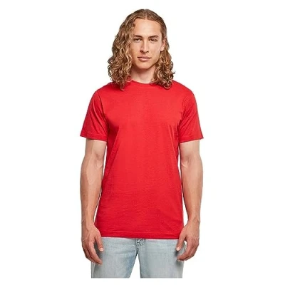 Immagine di Build Your Brand Maglietta Basic con Scollo Rotondo T Shirt, Cityred, L Uomo