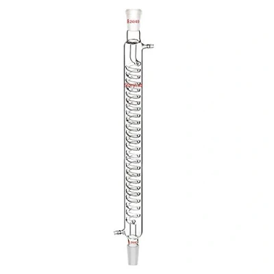 Immagine di StonyLab Condensatore Graham in Vetro Borosilicato Condenser con Giacca 24/40 Joint 400mm Lunghezza Del Bicchiere da Laboratorio