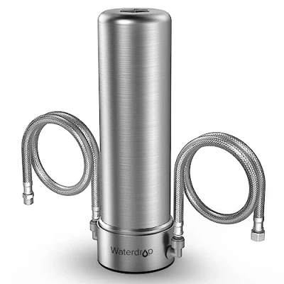 Immagine di Waterdrop AS13 Filtro Acqua Sistema, 5+1 Stadi Acciaio Inossidabile Depuratore Domestico per Sotto Bancone 30K Litri, Rimuove di Piombo, Cloro, Cattivo, Certificato NSF/ANSI 42